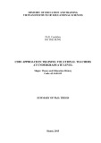 Summary of Ph.D. thesis: CDIO approach in training vocational teachers at undergraduate level