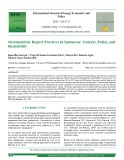 Sustainability report practices in Indonesia: Context, policy, and readability