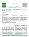 The role of fiscal policy and monetary policy in environmental degradation in Indonesia