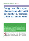 Nâng cao hiệu quả hoạt động phong trào dạy giỏi tại khoa Cảnh sát kinh tế, trường Đại học Cảnh sát nhân dân