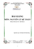 Bài giảng Nguyên lý kế toán: Phần 1 - ĐH Phạm Văn Đồng