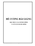 Bài giảng Luật hành chính và tố tụng hành chính