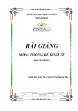 Bài giảng Thống kê kinh tế - ĐH Phạm Văn Đồng