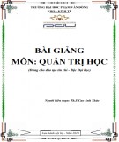 Bài giảng Quản trị học: Phần 2 - ĐH Phạm Văn Đồng