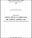 Bài giảng Phân tích và thiết kế hệ thống thông tin: Phân 2 - ĐH Phạm Văn Đồng