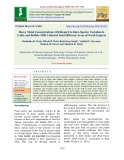 Heavy metal concentrations with regard to inter-species variation in cattle and buffalo milk collected from different areas of north Gujarat