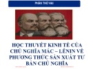 Bài giảng Học thuyết kinh tế của chủ nghĩa Mác – Lenin về phương thức sản xuất tư bản chủ nghĩa – Chương 4: Học thuyết giá trị