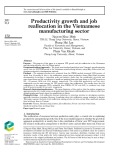 Productivity growth and job reallocation in the Vietnamese manufacturing sector