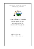 SKKN: Thiết kế một số trò chơi học tập trong dạy học môn Tự nhiên và Xã hội lớp 1