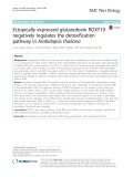 Ectopically expressed glutaredoxin ROXY19 negatively regulates the detoxification pathway in Arabidopsis thaliana