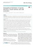 Geographical distribution of genetic diversity in Secale landrace and wild accessions