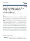 Construction of a dense genetic linkage map and mapping quantitative trait loci for economic traits of a doubled haploid population of Pyropia haitanensis (Bangiales, Rhodophyta)