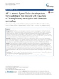 AIP1 is a novel Agenet/Tudor domain protein from Arabidopsis that interacts with regulators of DNA replication, transcription and chromatin remodeling