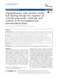 Oligogalacturonic acids promote tomato fruit ripening through the regulation of 1-aminocyclopropane-1-carboxylic acid synthesis at the transcriptional and post-translational levels