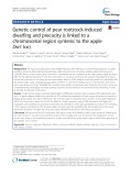 Genetic control of pear rootstock-induced dwarfing and precocity is linked to a chromosomal region syntenic to the apple Dw1 loci