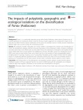 The impacts of polyploidy, geographic and ecological isolations on the diversification of Panax (Araliaceae)