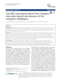 Two NAC transcription factors from Caragana intermedia altered salt tolerance of the transgenic Arabidopsis