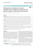 Resequencing of Capsicum annuum parental lines (YCM334 and Taean) for the genetic analysis of bacterial wilt resistance