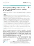 Transcriptome profiling analysis for two Tibetan wild barley genotypes in responses to low nitrogen