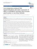 Low temperature-induced DNA hypermethylation attenuates expression of RhAG, an AGAMOUS homolog, and increases petal number in rose (Rosa hybrida)