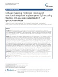 Linkage mapping, molecular cloning and functional analysis of soybean gene Fg3 encoding flavonol 3-O-glucoside/galactoside (1 → 2) glucosyltransferase