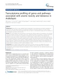 Transcriptome profiling of genes and pathways associated with arsenic toxicity and tolerance in Arabidopsis