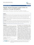 Populus tremula (European aspen) shows no evidence of sexual dimorphism