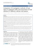 Comparison of investigation methods of heat injury in grapevine (Vitis) and assessment to heat tolerance in different cultivars and species