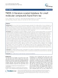 TMDB: A literature-curated database for small molecular compounds found from tea