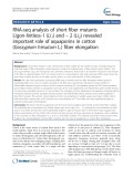 RNA-seq analysis of short fiber mutants Ligon-lintless-1 (Li1) and – 2 (Li2) revealed important role of aquaporins in cotton (Gossypium hirsutum L.) fiber elongation