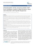 Characterization of the accessory protein ClpT1 from Arabidopsis thaliana: Oligomerization status and interaction with Hsp100 chaperones