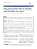 High-throughput deep sequencing reveals that microRNAs play important roles in salt tolerance of euhalophyte Salicornia europaea