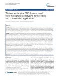 Western white pine SNP discovery and high-throughput genotyping for breeding and conservation applications