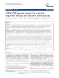 cDNA-AFLP analysis reveals the adaptive responses of citrus to long-term boron-toxicity