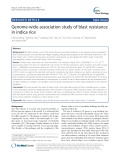 Genome-wide association study of blast resistance in indica rice