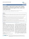 ChromoWIZ: A web tool to query and visualize chromosome-anchored genes from cereal and model genomes
