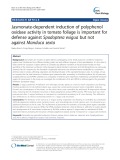 Jasmonate-dependent induction of polyphenol oxidase activity in tomato foliage is important for defense against Spodoptera exigua but not against Manduca sexta
