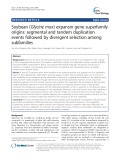 Soybean (Glycine max) expansin gene superfamily origins: Segmental and tandem duplication events followed by divergent selection among subfamilies