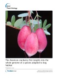 The American cranberry: First insights into the whole genome of a species adapted to bog habitat