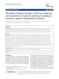 Phosphite-induced changes of the transcriptome and secretome in Solanum tuberosum leading to resistance against Phytophthora infestans