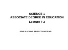 Lecture Science 1 - Associate Degree in Education: Lecture 3 - Dr. Arshad Bashir