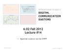 Lecture Digital communication systems - Lecture 14