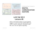 Lecture Digital communication systems - Lecture 8
