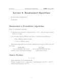 Lecture Design and Analysis of Algorithms - Lecture 6: Randomized algorithms