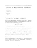 Lecture Design and Analysis of Algorithms - Lecture 17: Approximation Algorithms