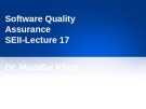 Lecture Software engineering II: Chapter 17 - Dr. Muzafar Khan