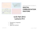 Lecture Digital communication systems - Lecture 13