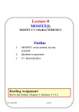 Lecture Microelectronic devices and circuits - Lecture 8: MOSFET(I) - MOSFET I-V Characteristics