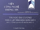 Bài giảng Tin học đại cương – Phần 2: Lập trình bằng ngôn ngữ C