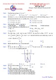Đề thi thử THPTQG môn Toán lần 1 năm 2020 - Sở GD&ĐT Thanh Hóa